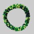 SANNES Strasshaarband Strassarmband Grün Mix