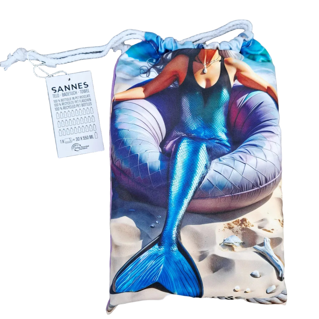Strandtuch Mermaid Lady Meerjungfrau