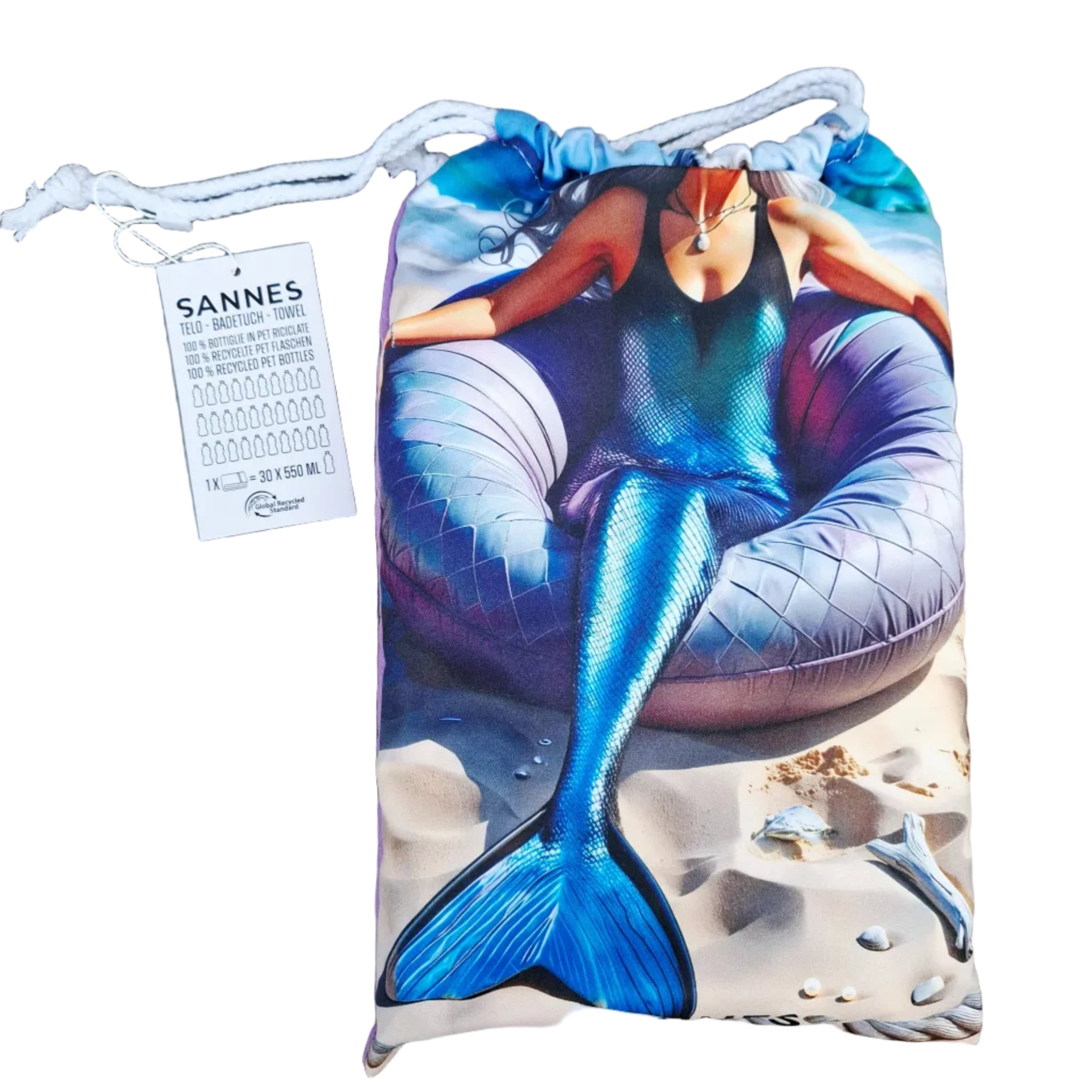 Strandtuch Mermaid Lady Meerjungfrau