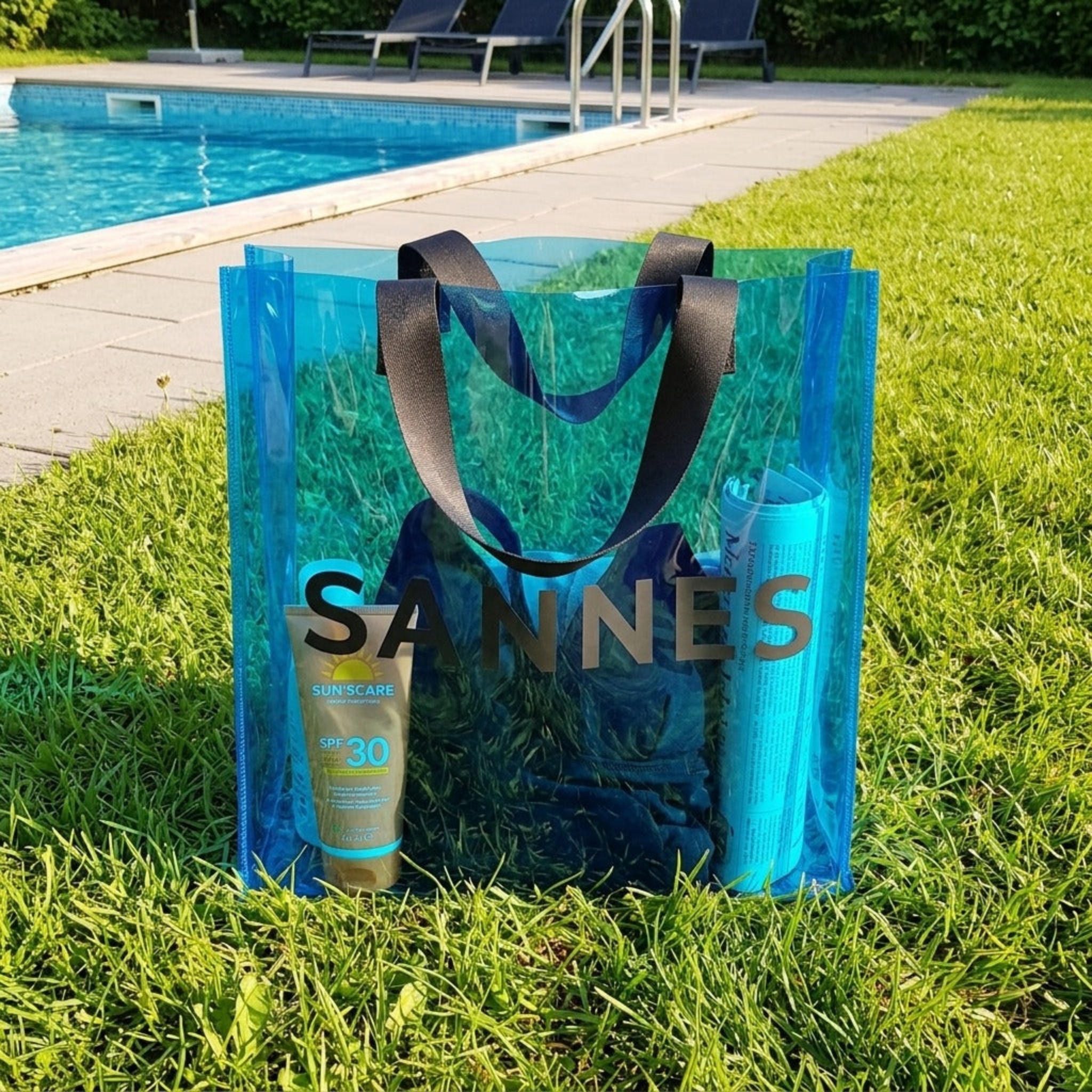 SANNES Strandtasche blau
