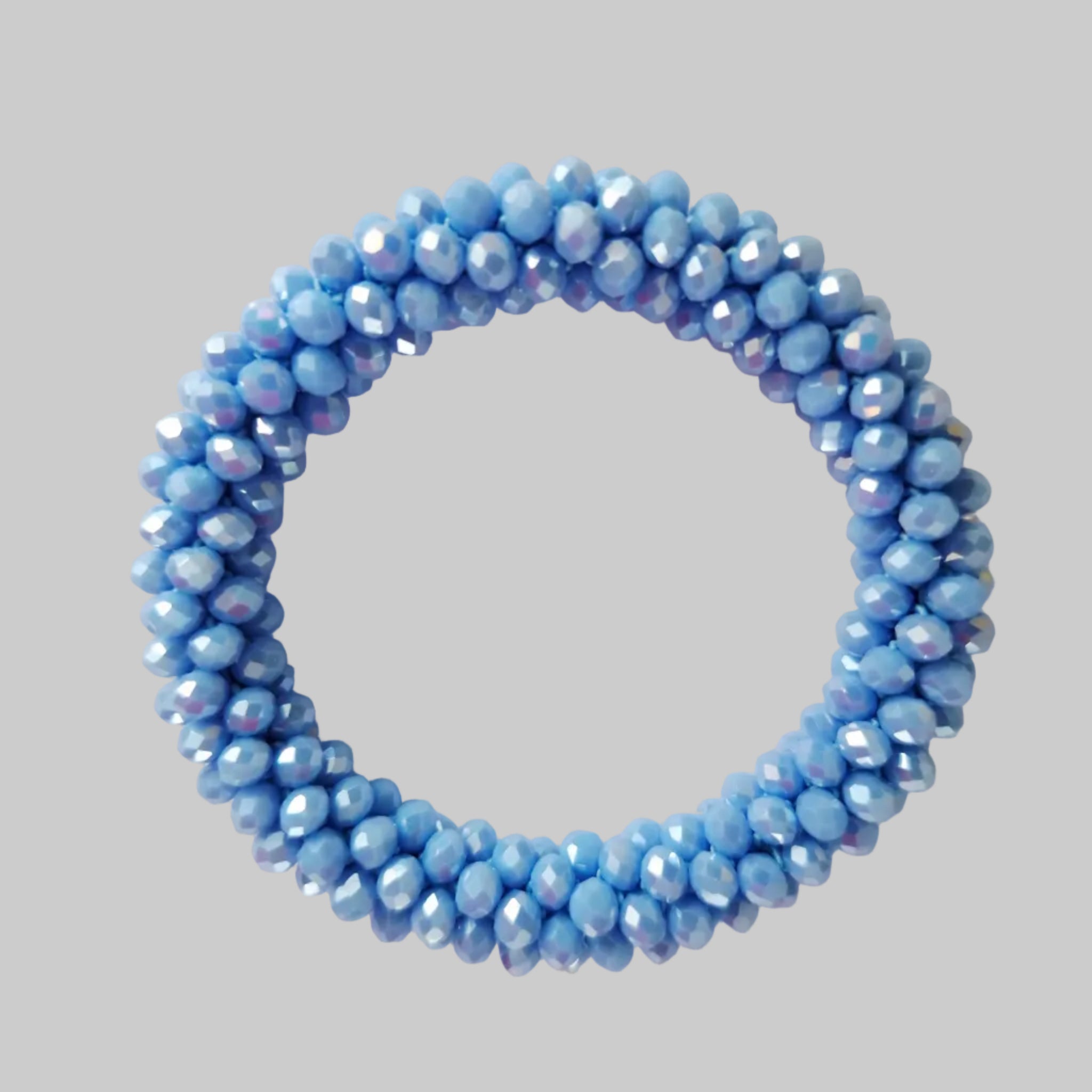 SANNES Strasshaarband Strassarmband Hellblau