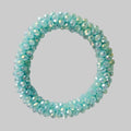SANNES Strasshaarband Strassarmband Aquamarine