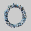 SANNES Strasshaarband Strassarmband Blau Grau Mix