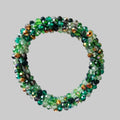 SANNES Strasshaarband Strassarmband Grün Gold Mix