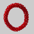 SANNES Strasshaarband Strassarmband Karminrot