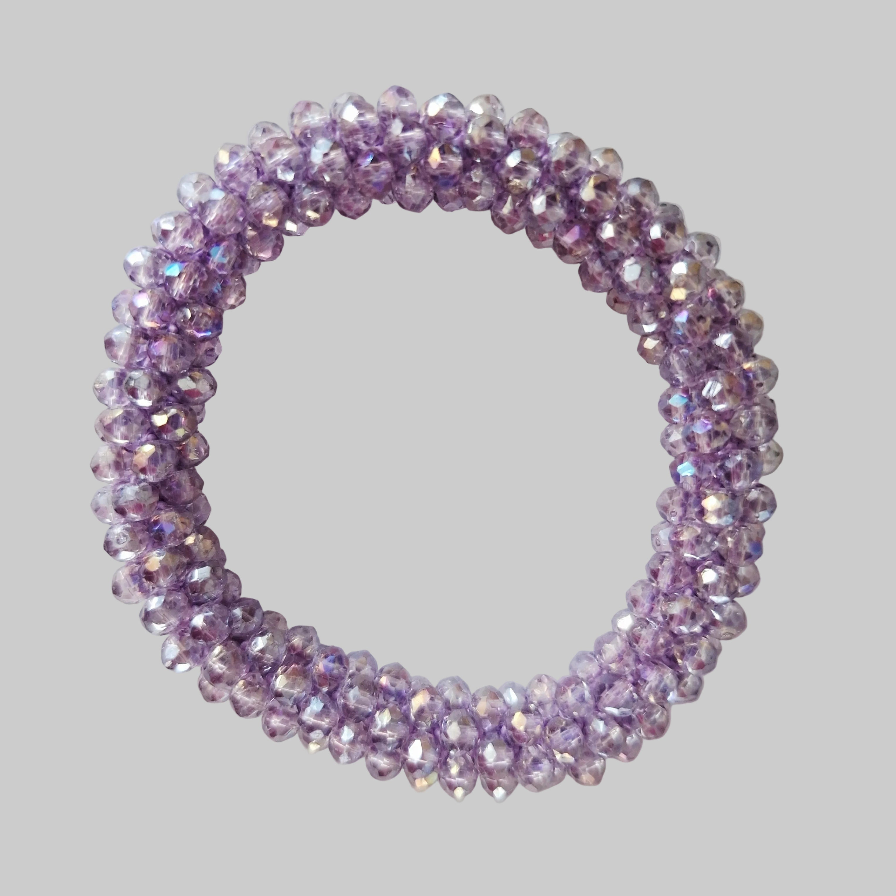 SANNES Strasshaarband Strassarmband Lila