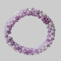 SANNES Strasshaarband Strassarmband Lila Mix