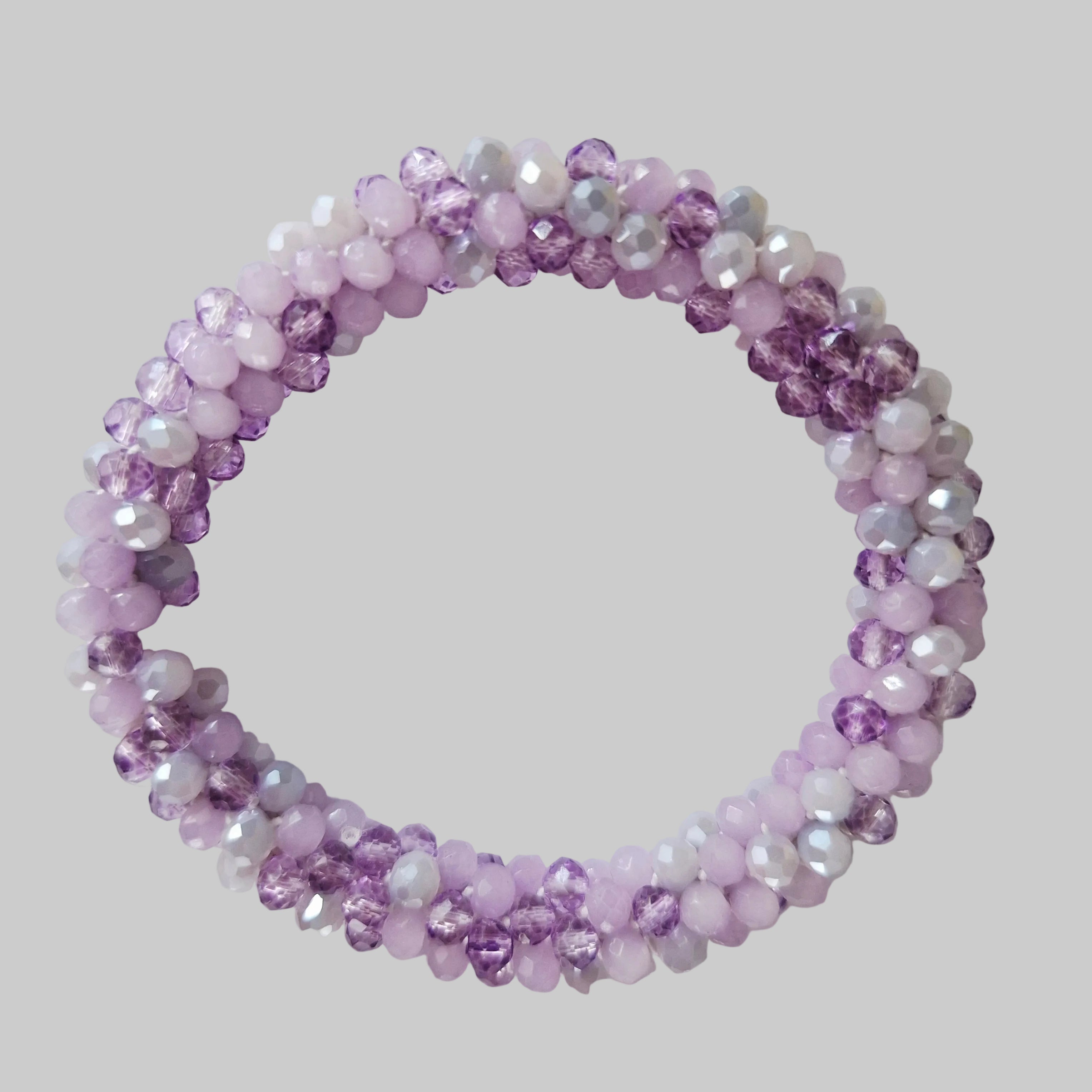 SANNES Strasshaarband Strassarmband Lila Mix