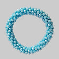 SANNES Strasshaarband Strassarmband Poolblau
