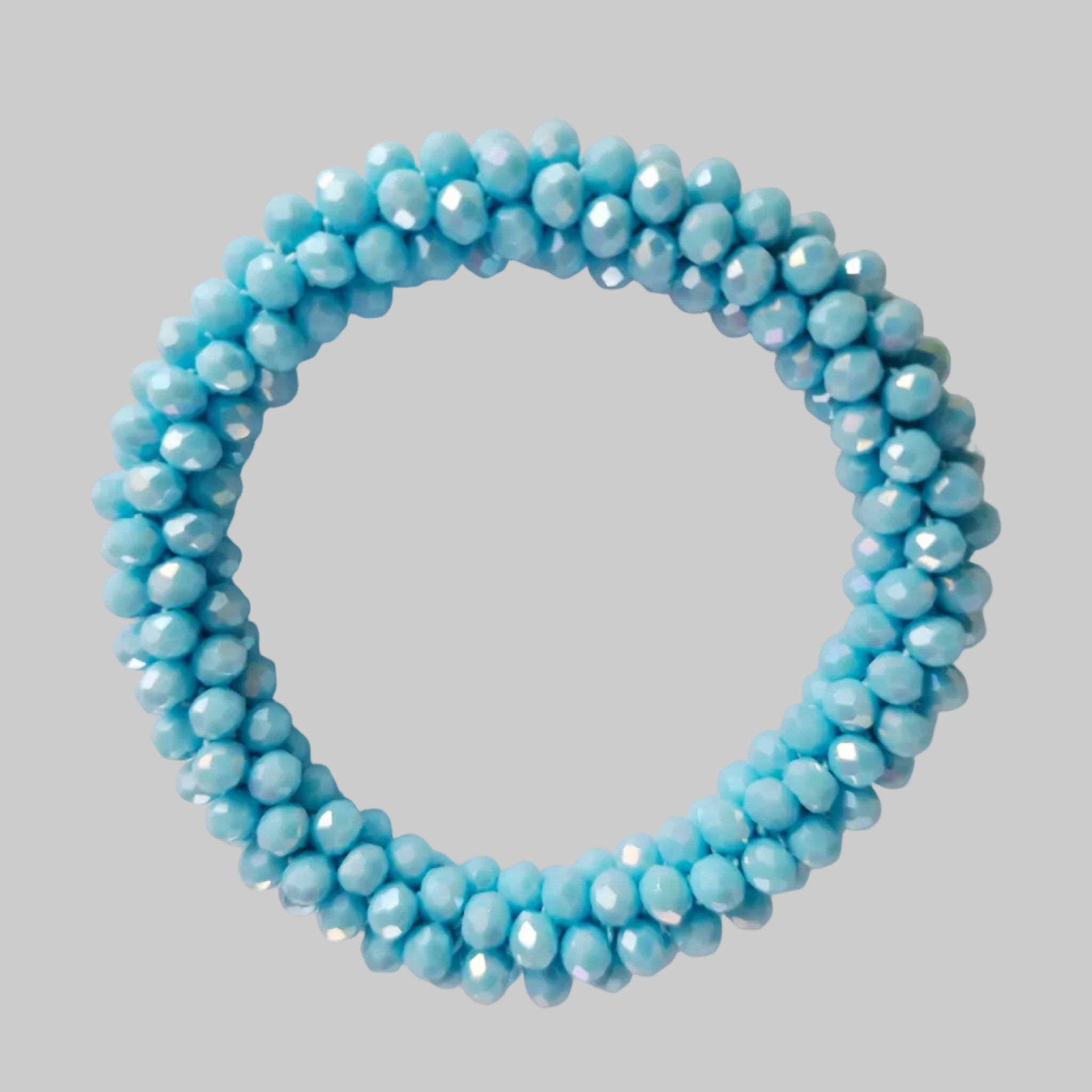 SANNES Strasshaarband Strassarmband Poolblau