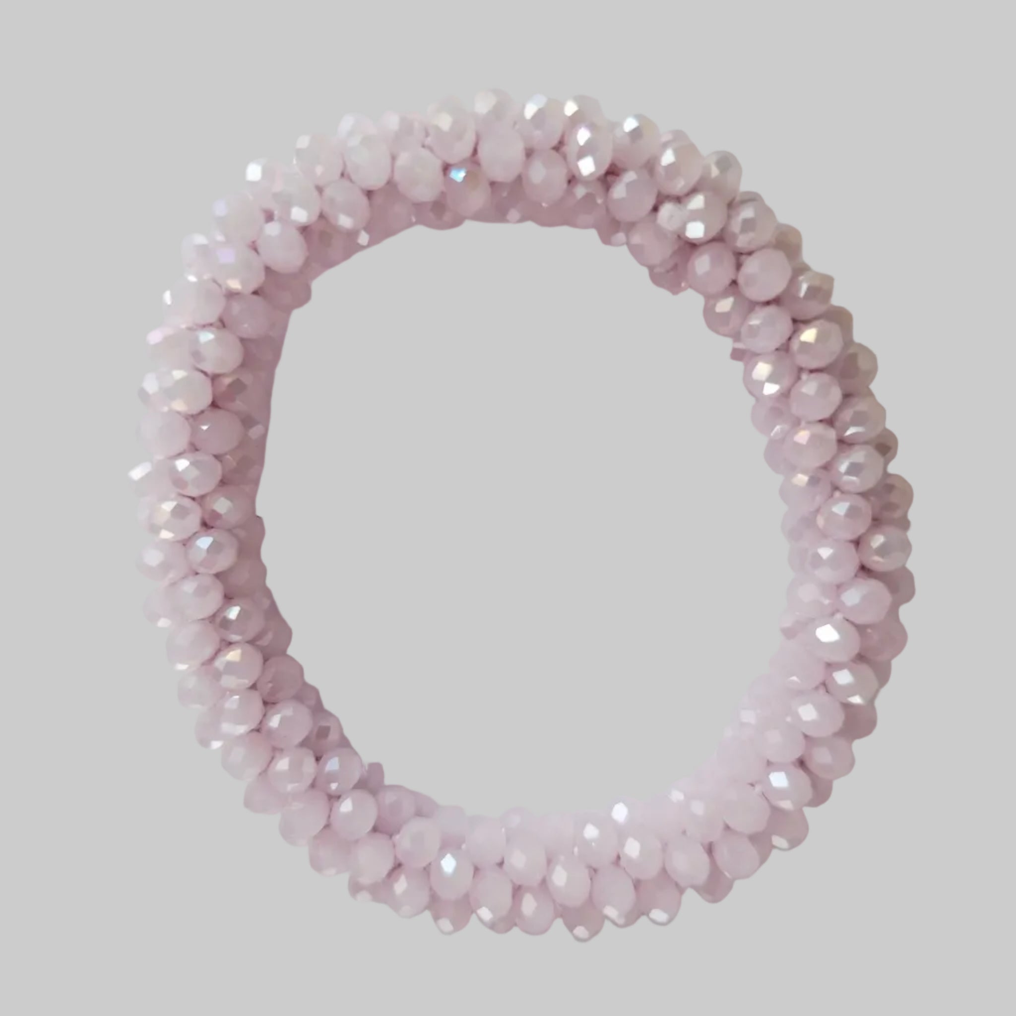 SANNES Strasshaarband Strassarmband Hellrosa