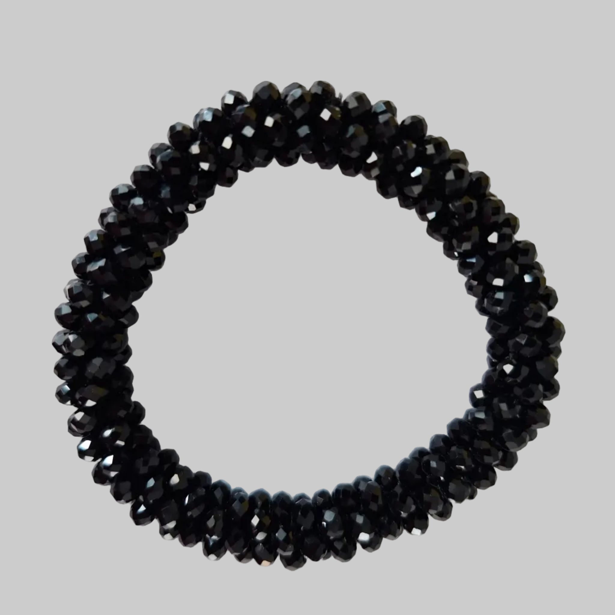 SANNES Strasshaarband Schwarz Strassarmband