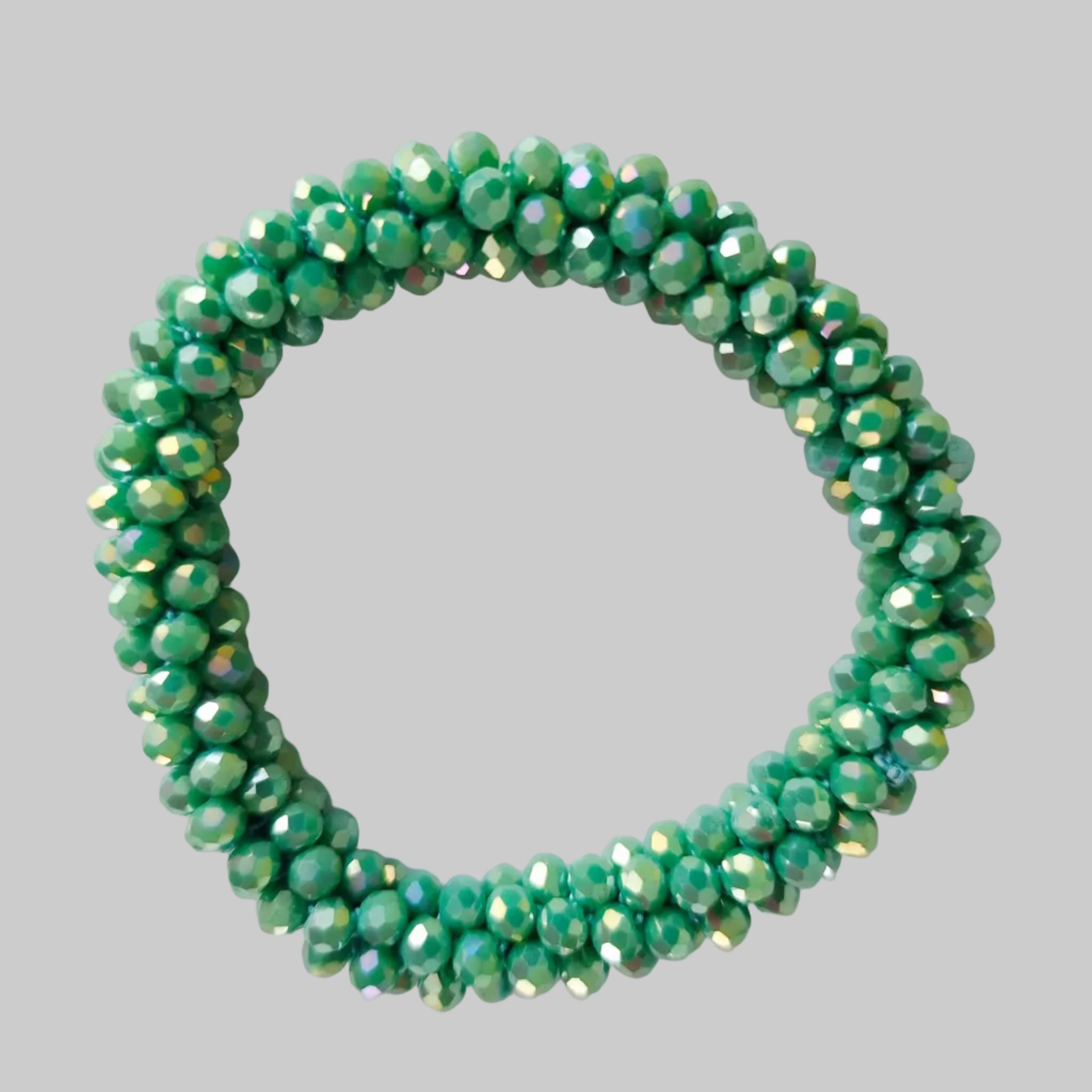 SANNES Strasshaarband Strassarmband Seegrün