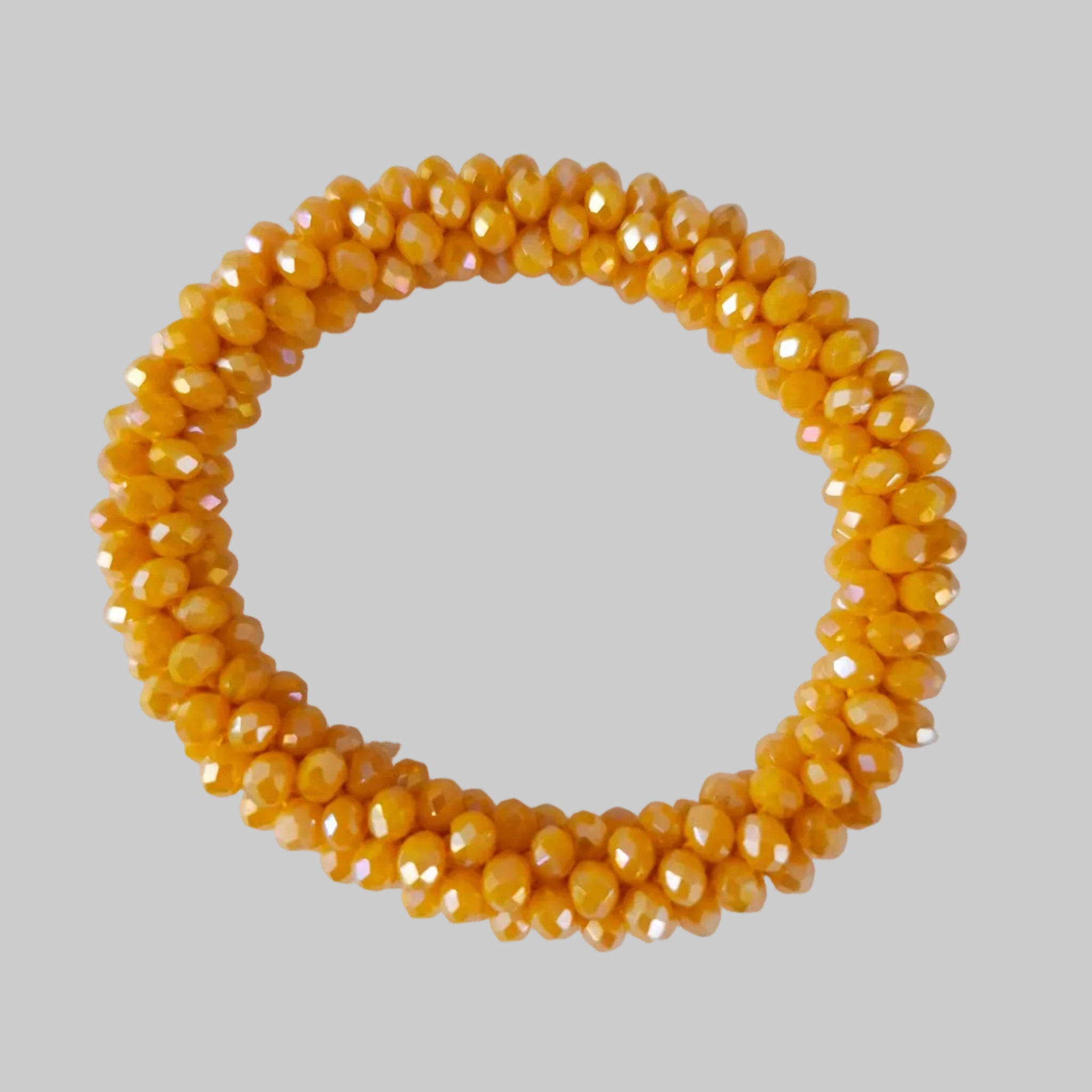 SANNES Strasshaarband Strassarmband Senfgelb