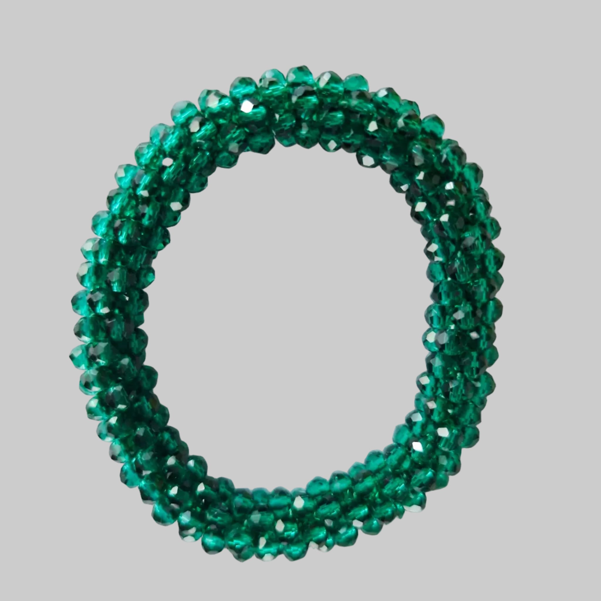 SANNES Strasshaarband Armband Smaragd Grün