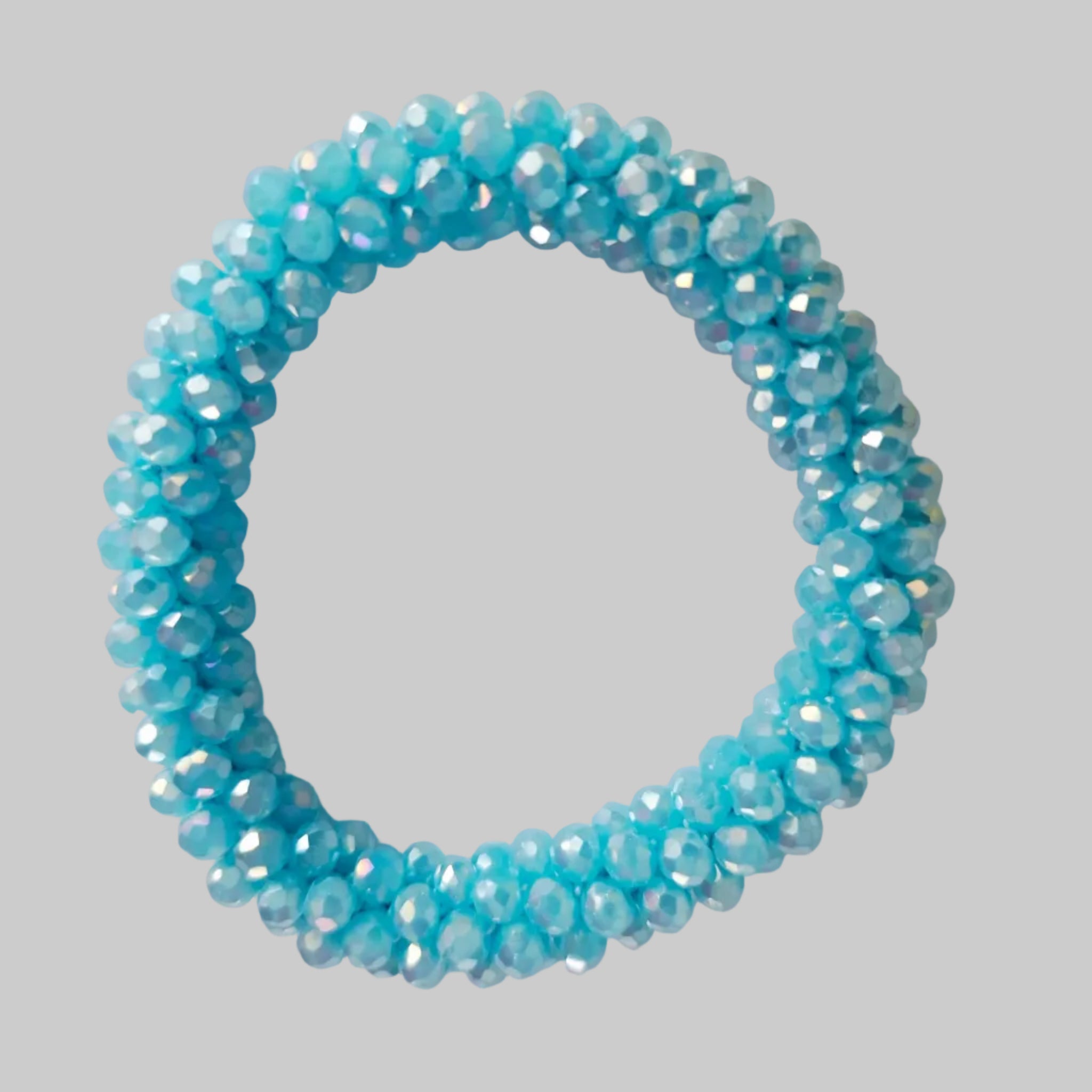 SANNES Strasshaarband Strassarmband Türkisblau