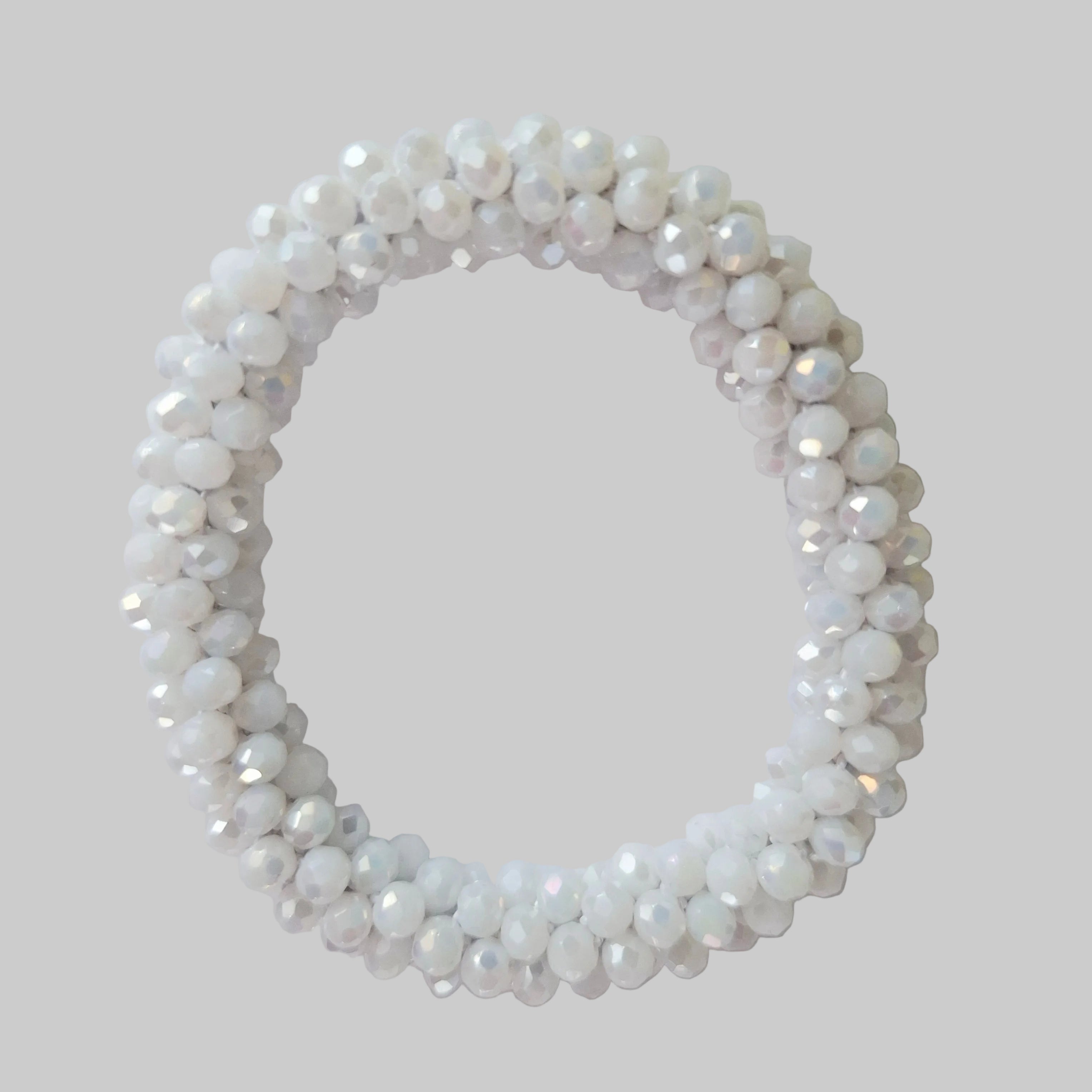 SANNES Strasshaarband Strassarmband Weiß