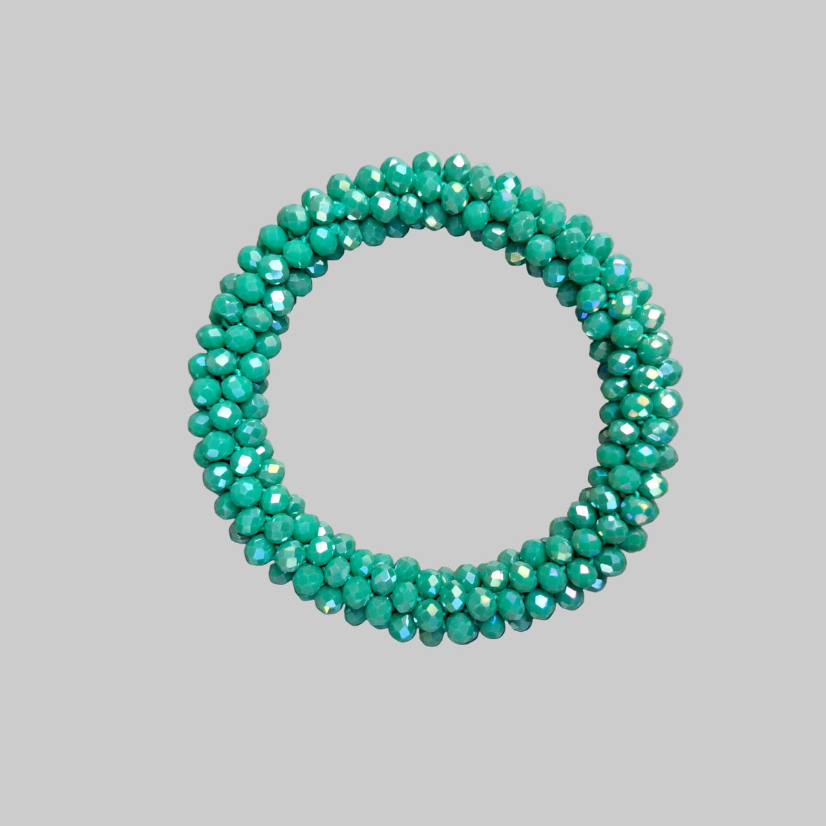 Cerchietto di strass - Bracciale di strass color verde acqua