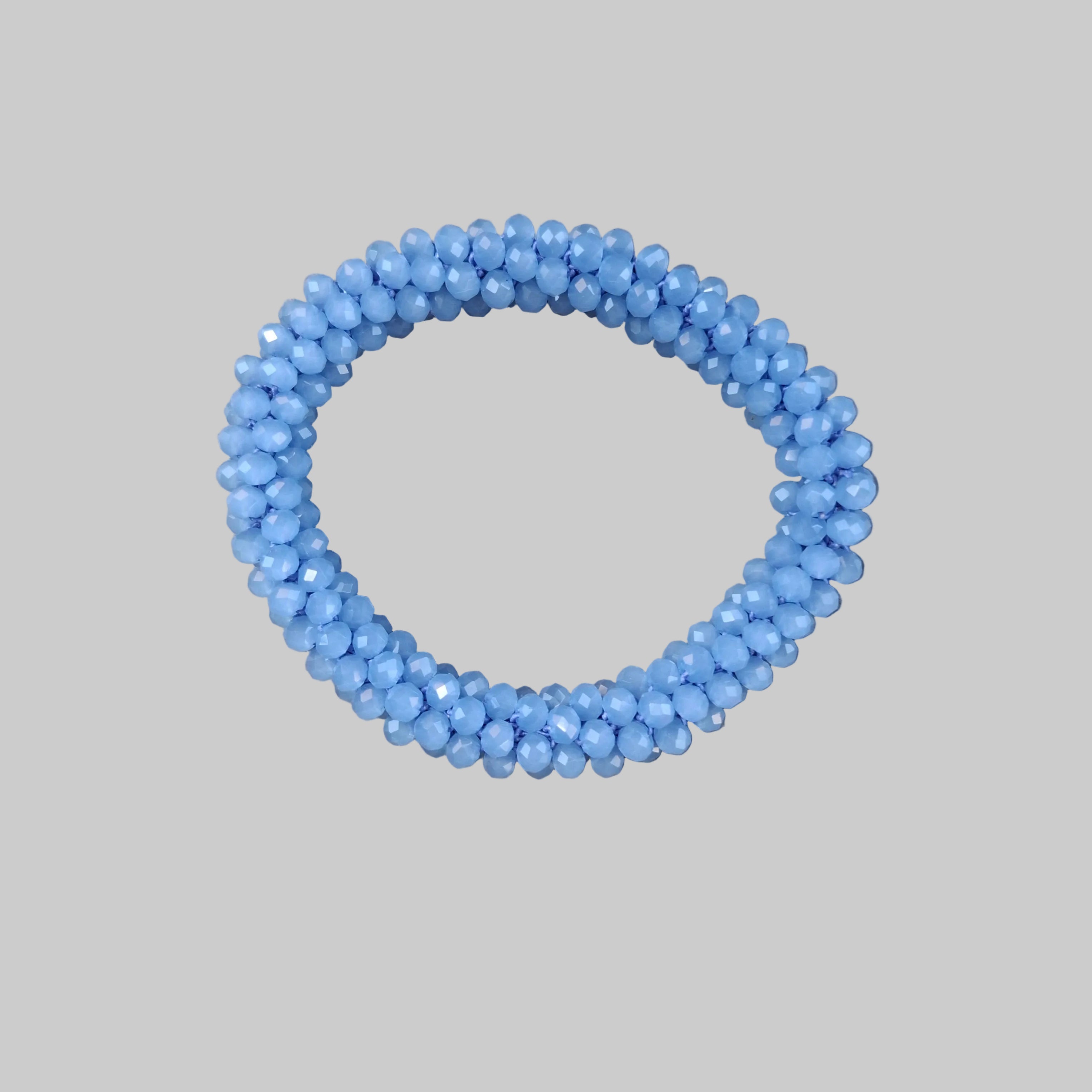 Strasshaarband - Strassarmband in Himmelblau