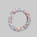 Fascia per capelli con strass - Bracciale con strass in cristallo albicocca