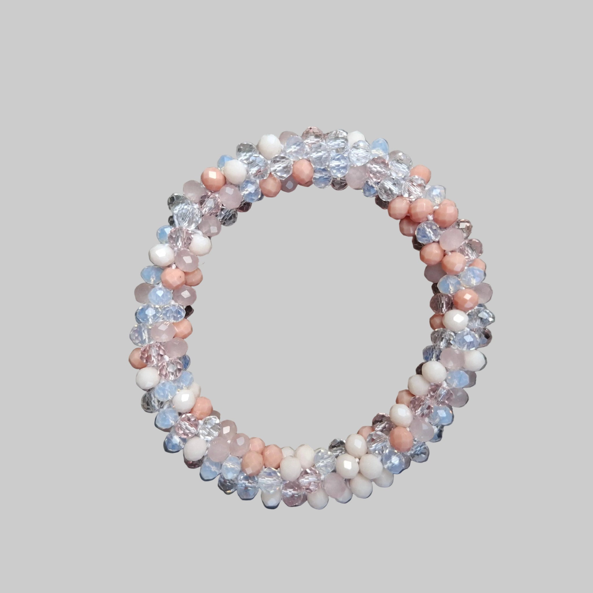 Fascia per capelli con strass - Bracciale con strass in cristallo albicocca
