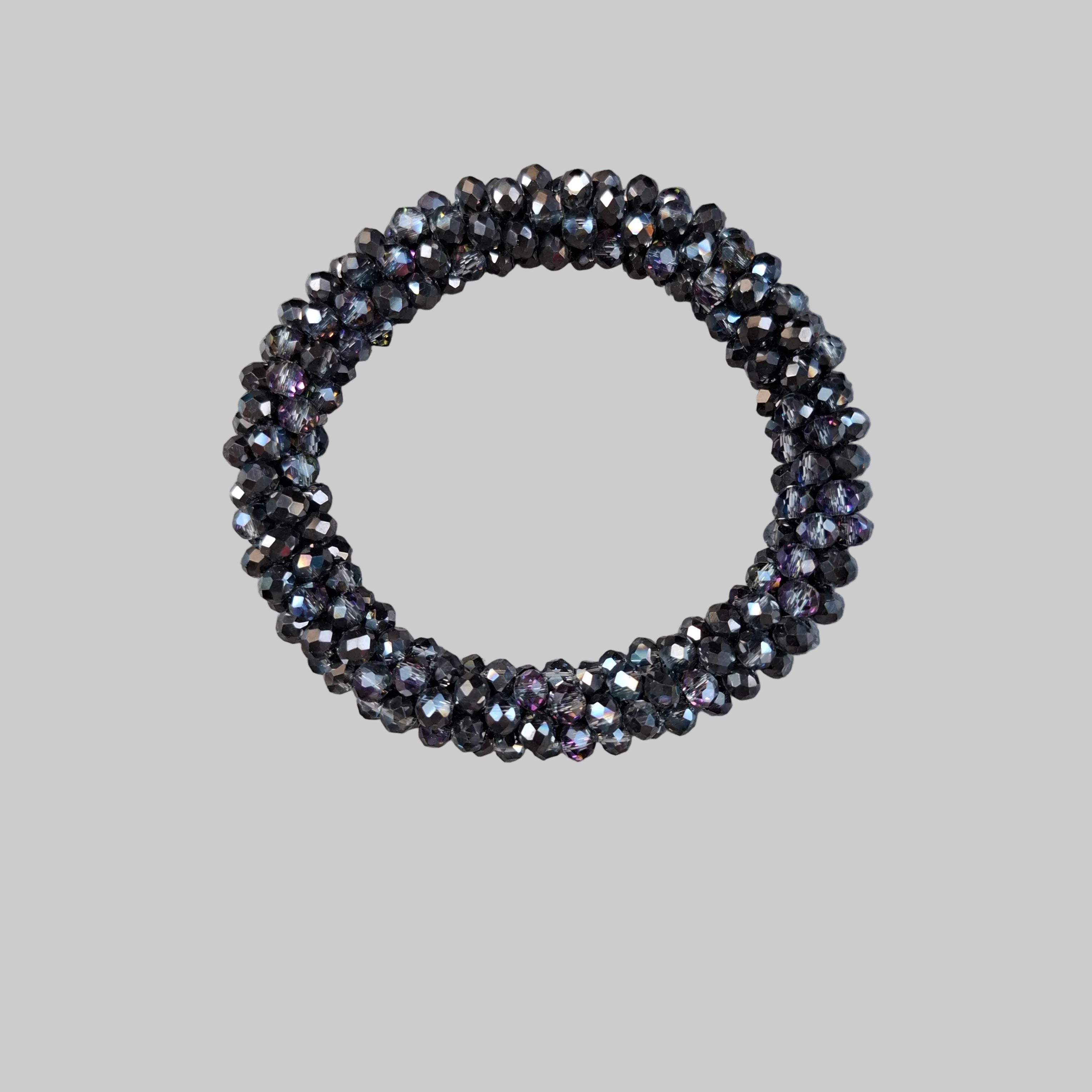 Cerchietto con strass - Bracciale con strass nero rosa