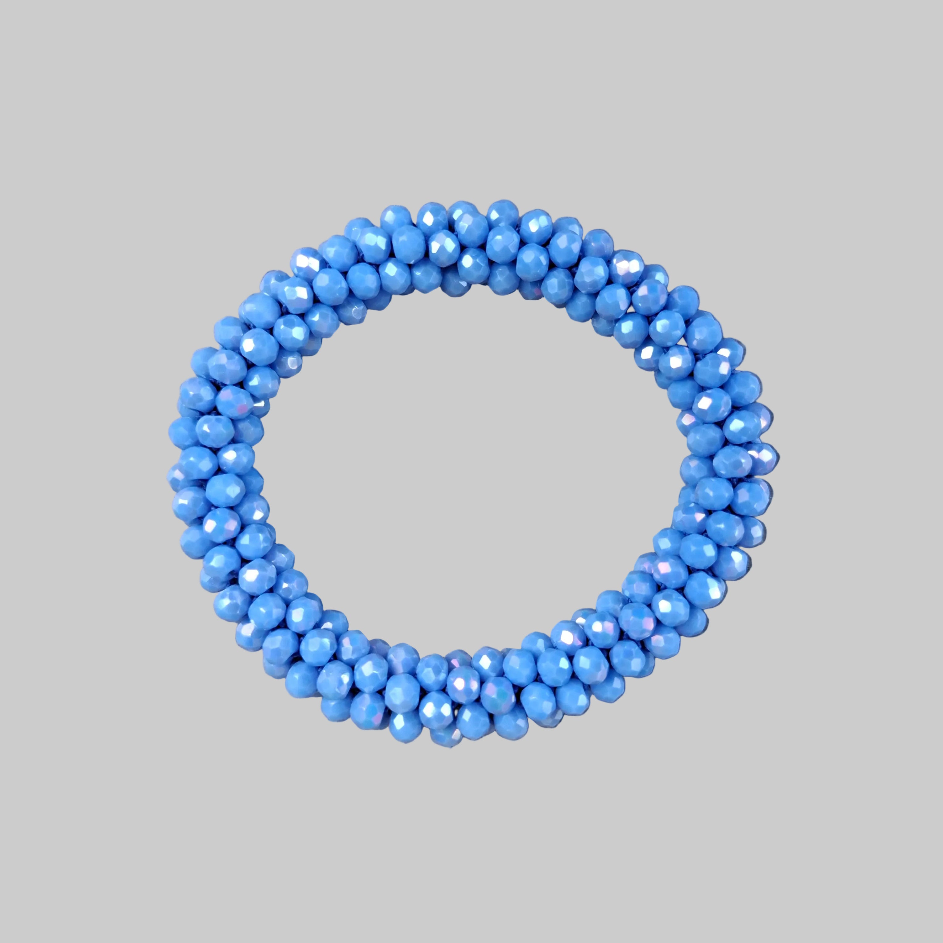 Strasshaarband - Strassarmband in Hellblau