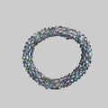Fascia per capelli con strass - Braccialetto con strass grigio verde