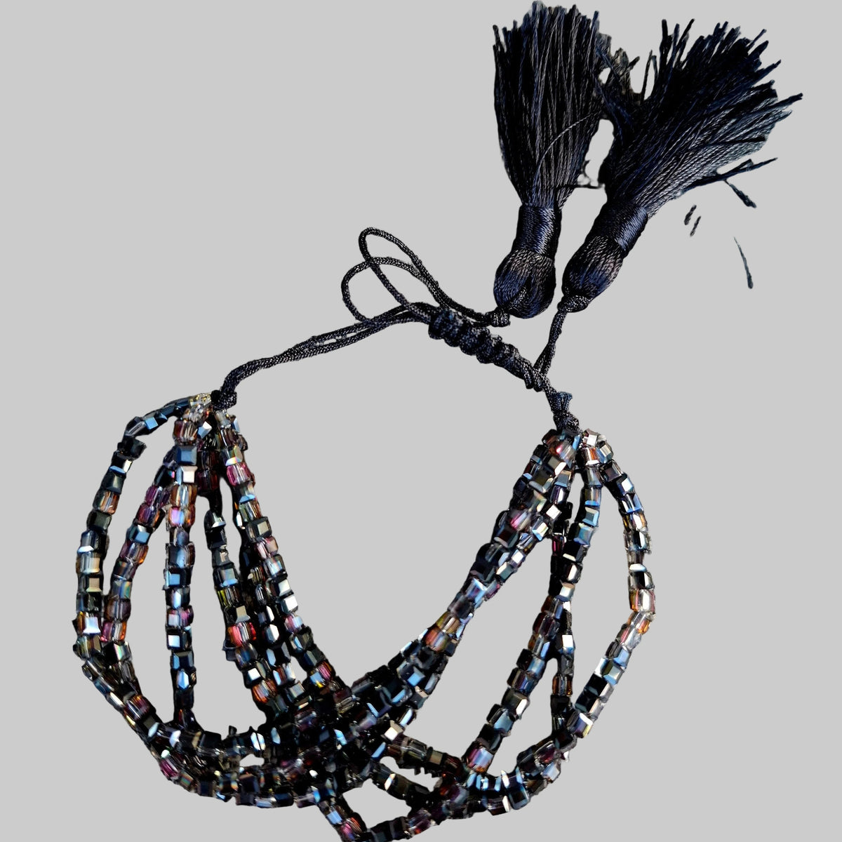 Sannes Armband schwarz rosa