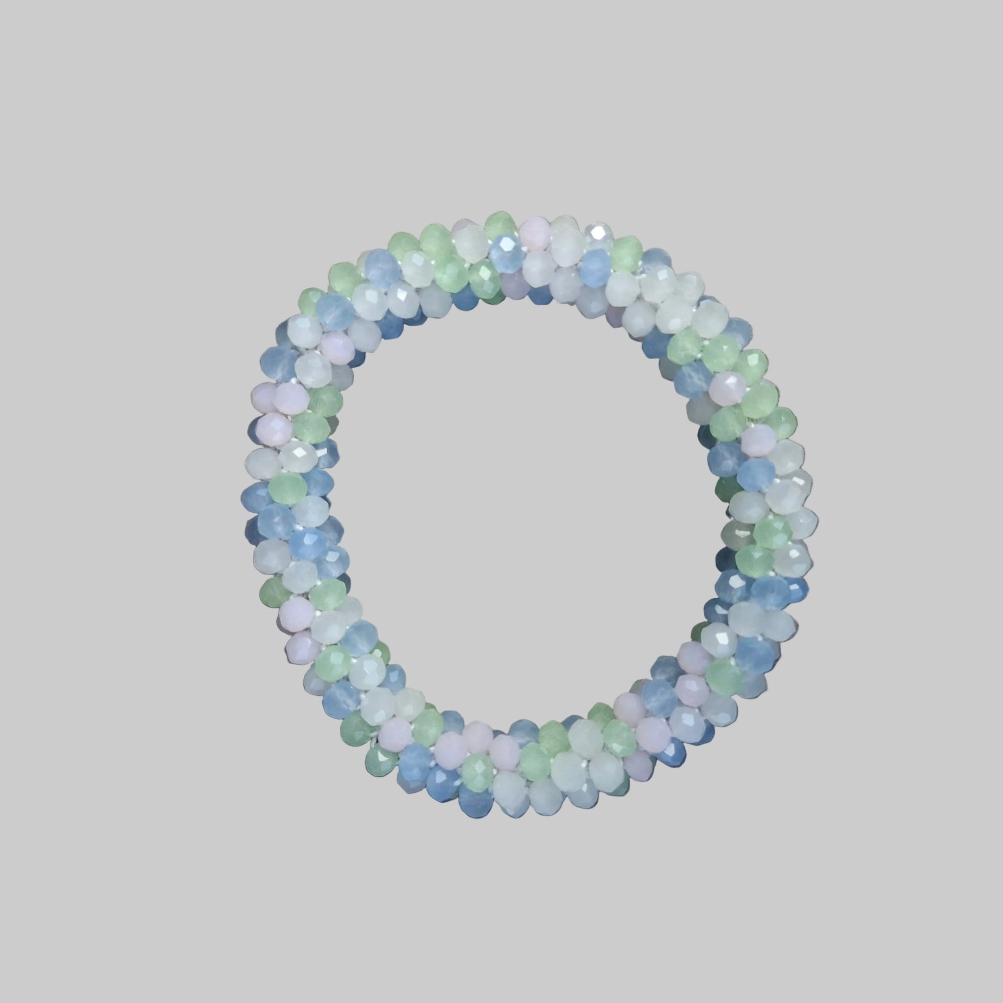 Strasshaarband - Strassarmband in Pastell Mix