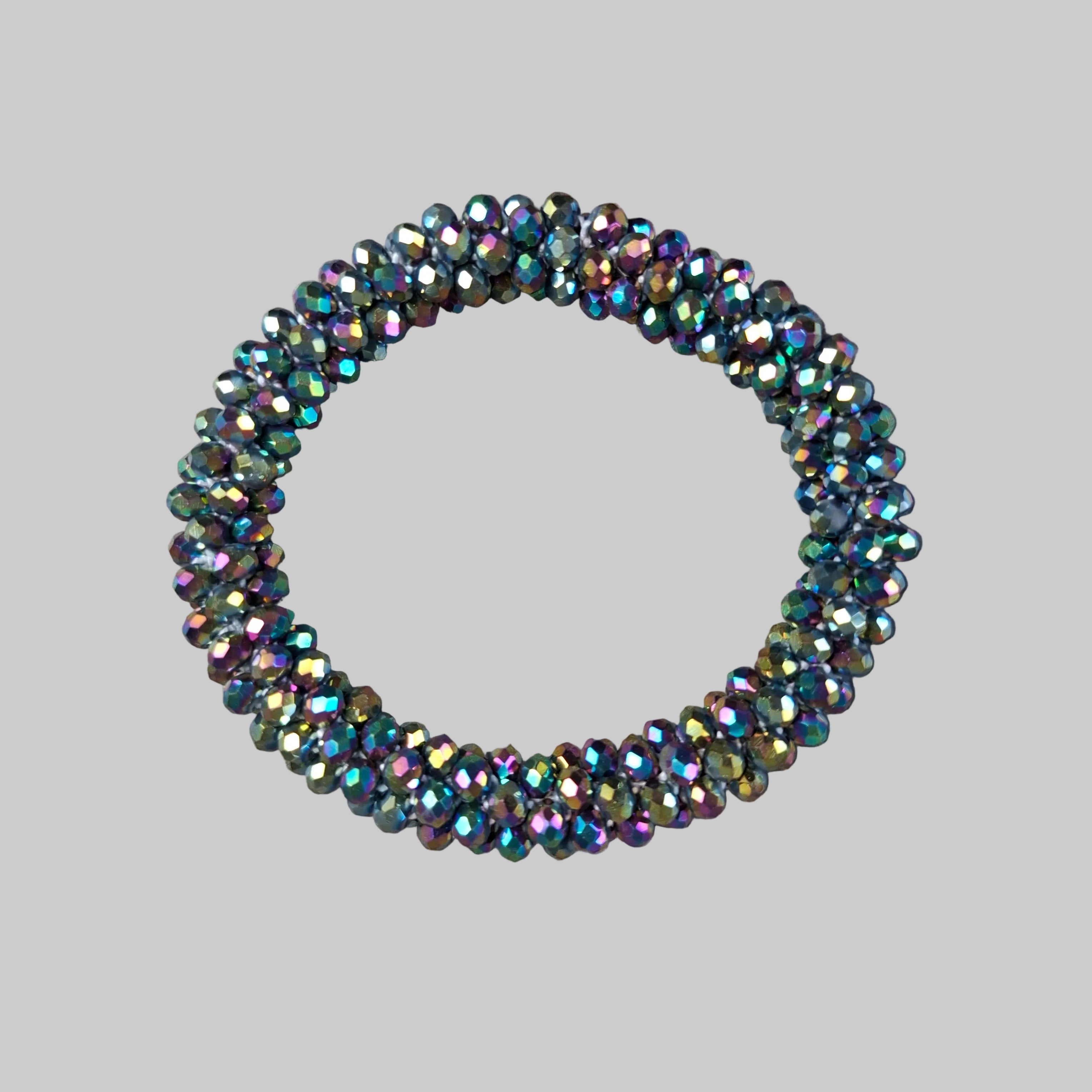 Strasshaarband - Strassarmband in Regenbogen