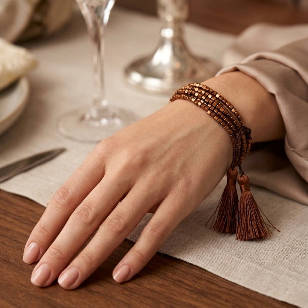 Sannes Bronze Armband Perlen