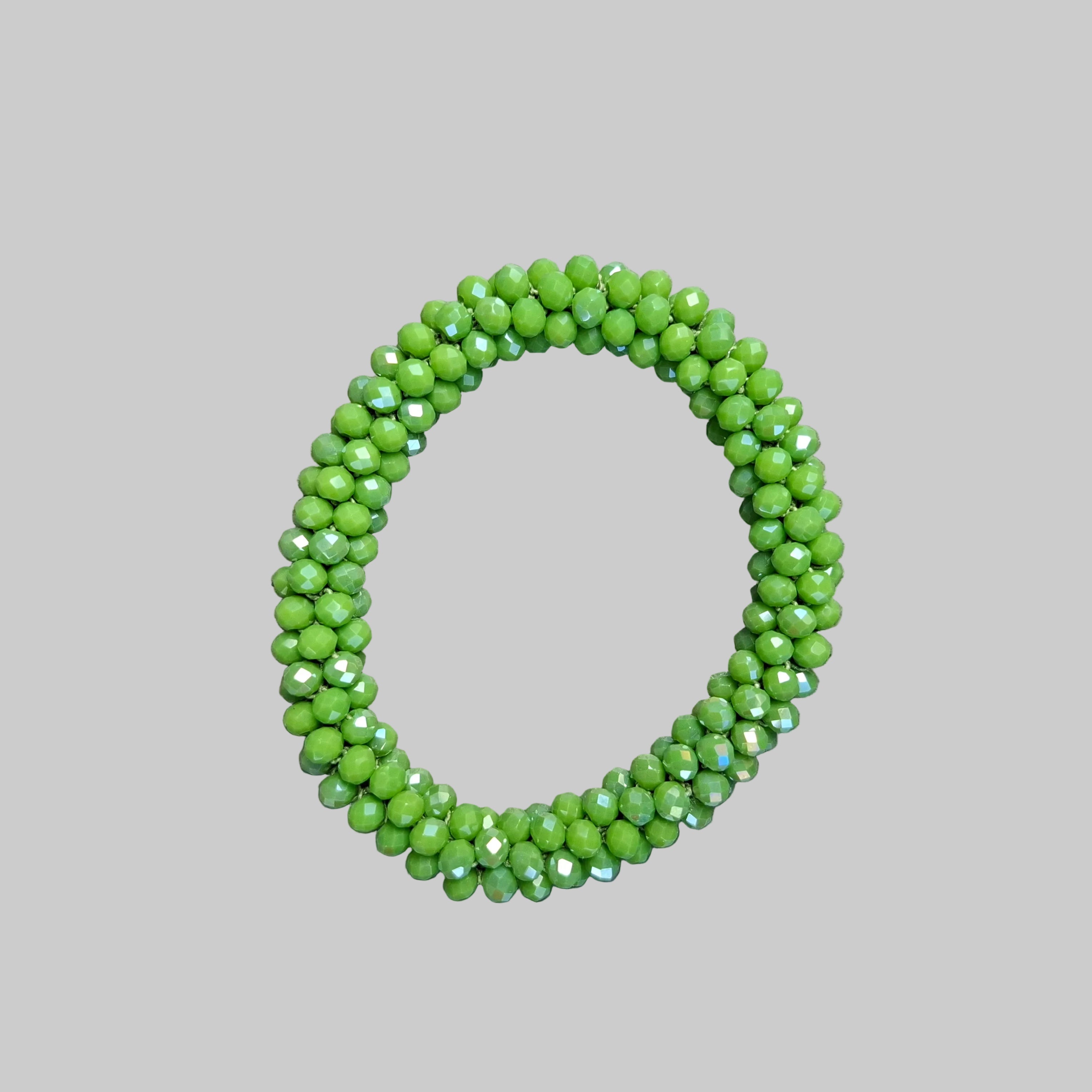 Strasshaarband - Strassarmband in Limette