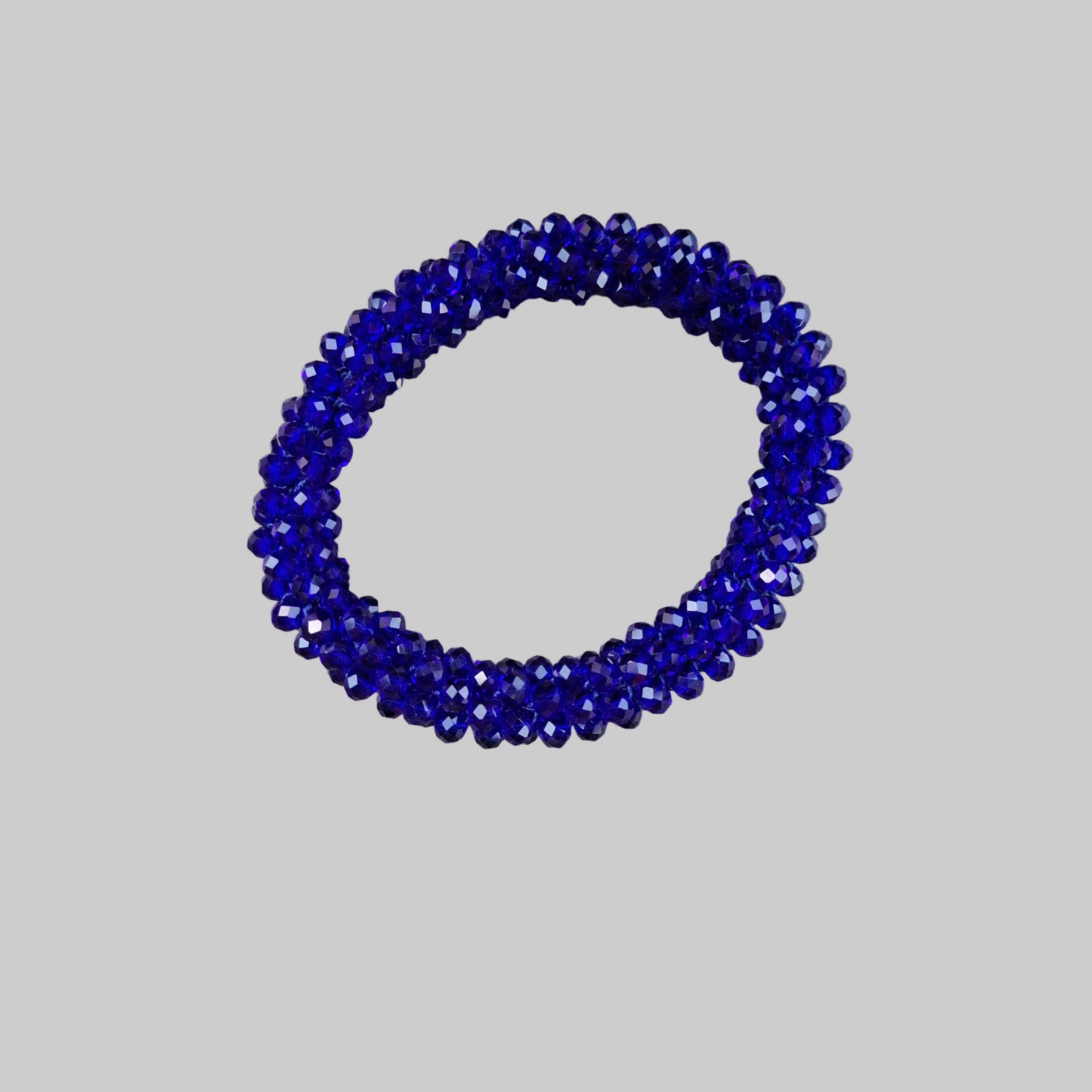 Strasshaarband - Strassarmband in Nachtblau