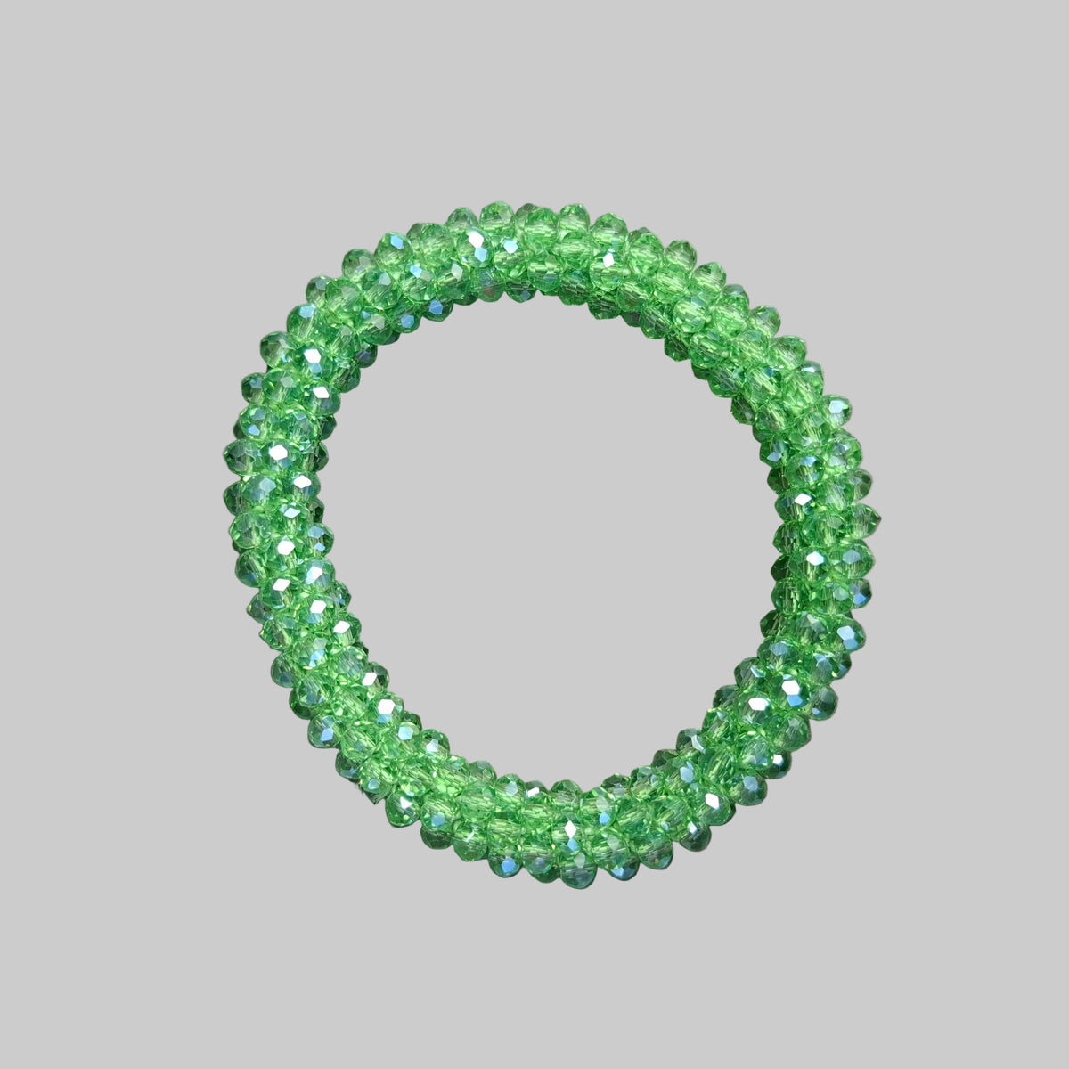 Fascia per capelli con strass - Bracciale con strass verde chiaro trasparente