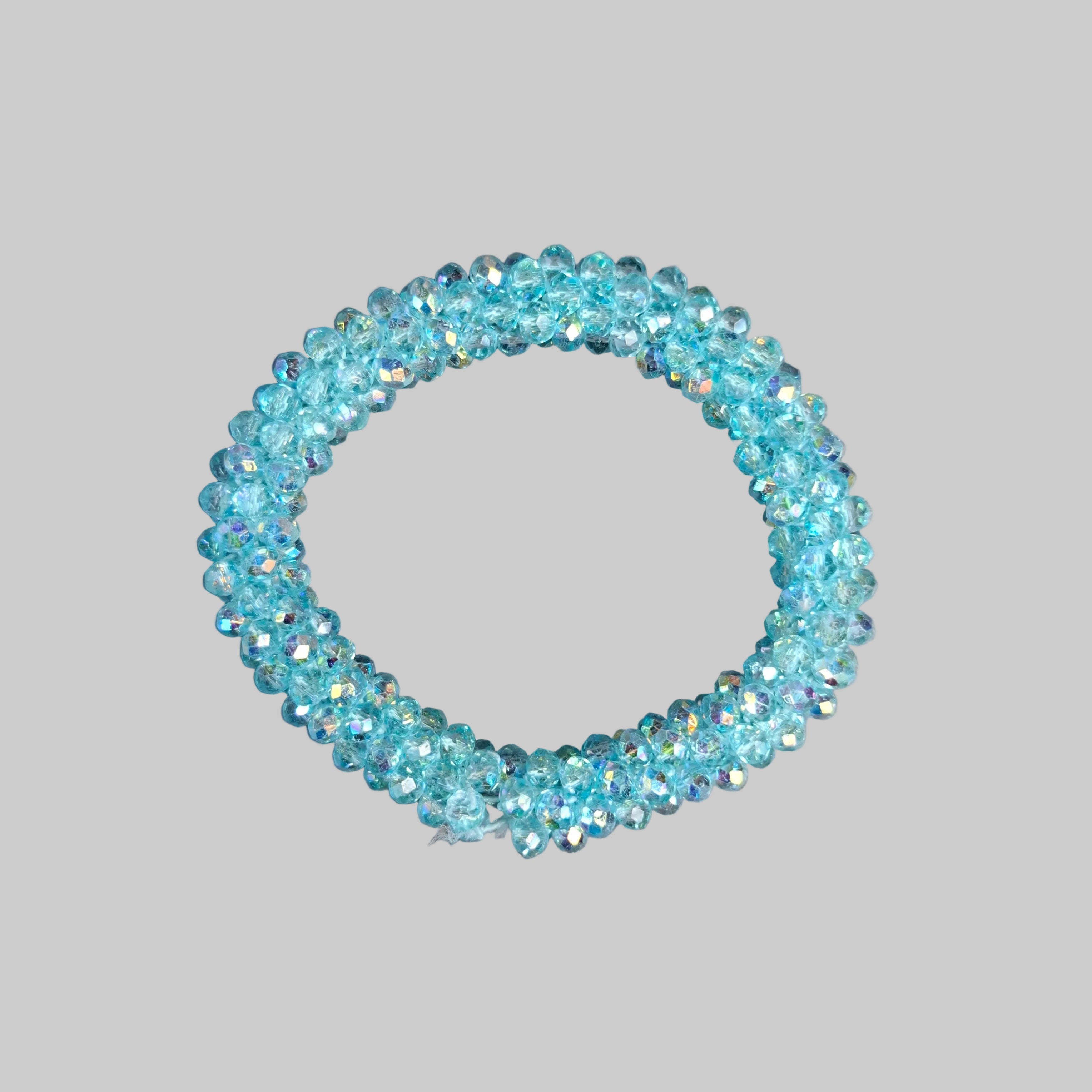 Strasshaarband - Strassarmband in Pastelltürkis