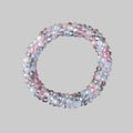 Strasshaarband - Strassarmband in Rosa Weiß Grau