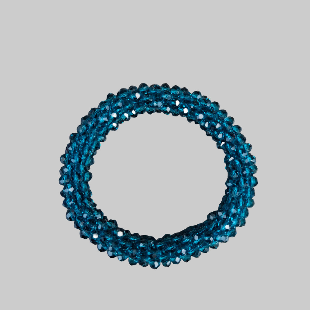 Fascia per capelli in strass - Bracciale in strass in petrolio trasparente