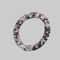 Cerchietto con strass - Bracciale con strass mix cristalli lilla e crema