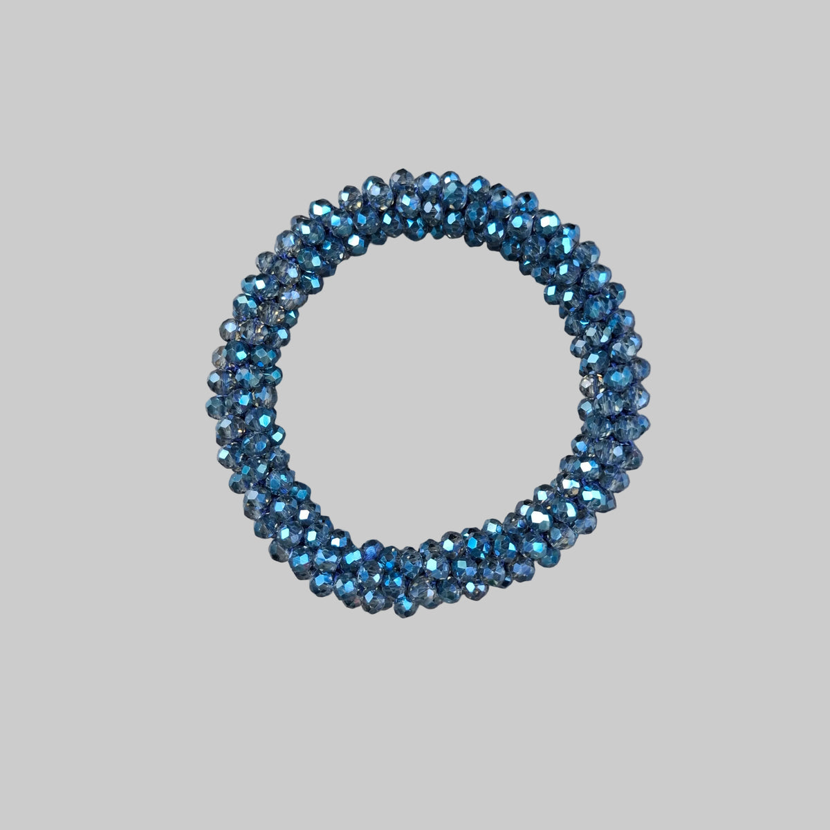 Strasshaarband - Strassarmband in Jeansblau