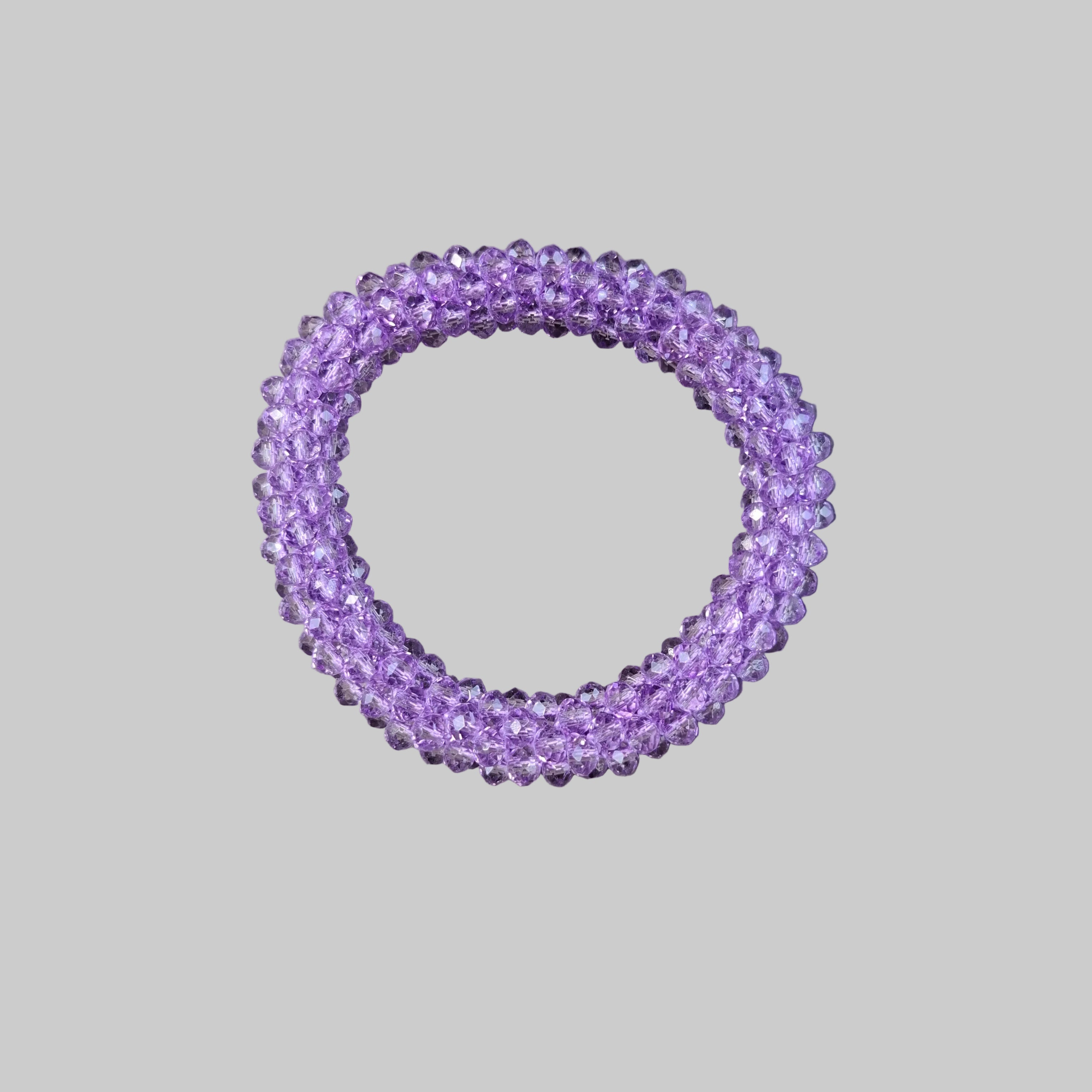 Fascia per capelli con strass - Bracciale con strass trasparente viola