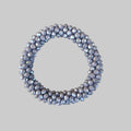 Strasshaarband - Strassarmband in Anthrazit