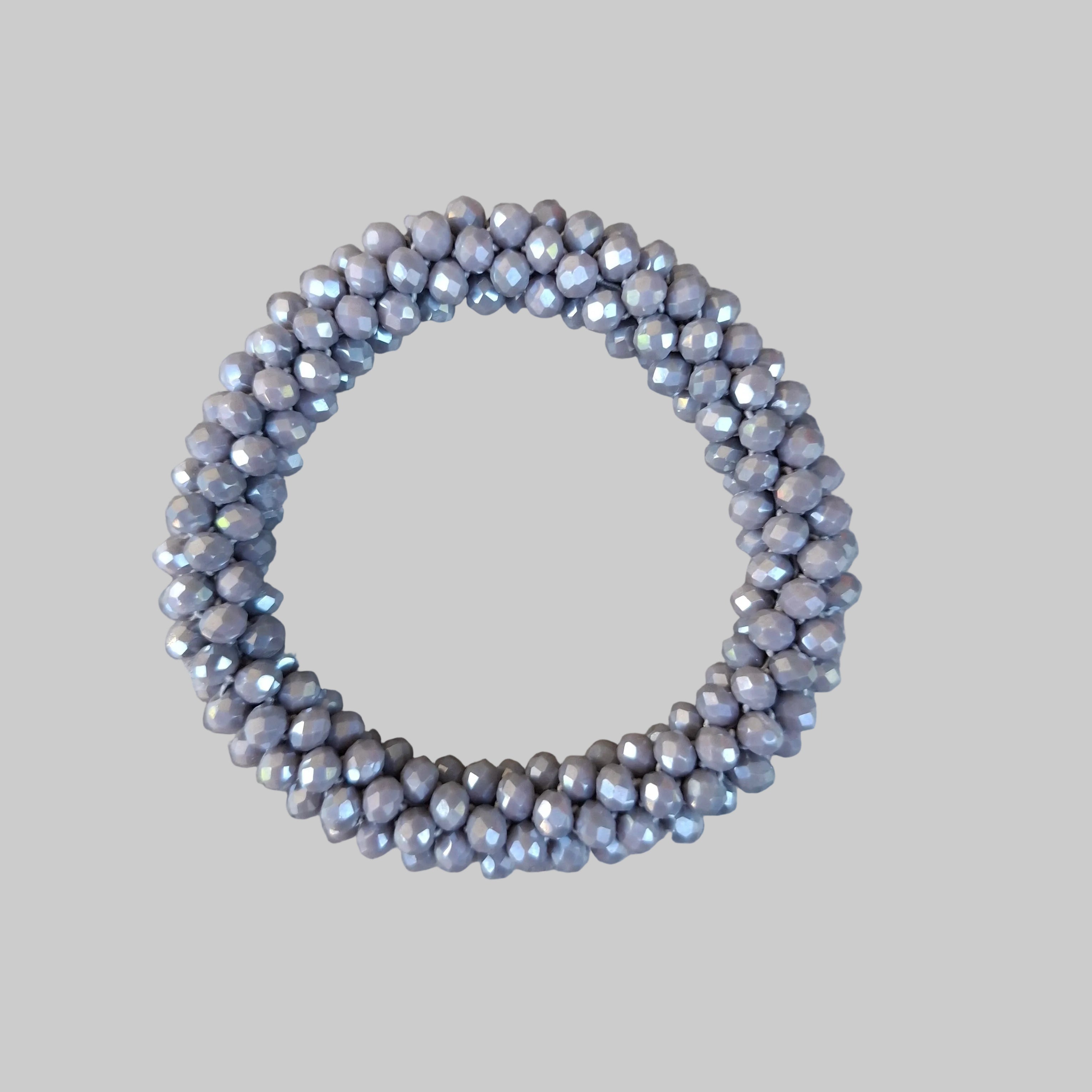 Strasshaarband - Strassarmband in Anthrazit