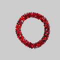 Strasshaarband - Strassarmband in Rot Mix