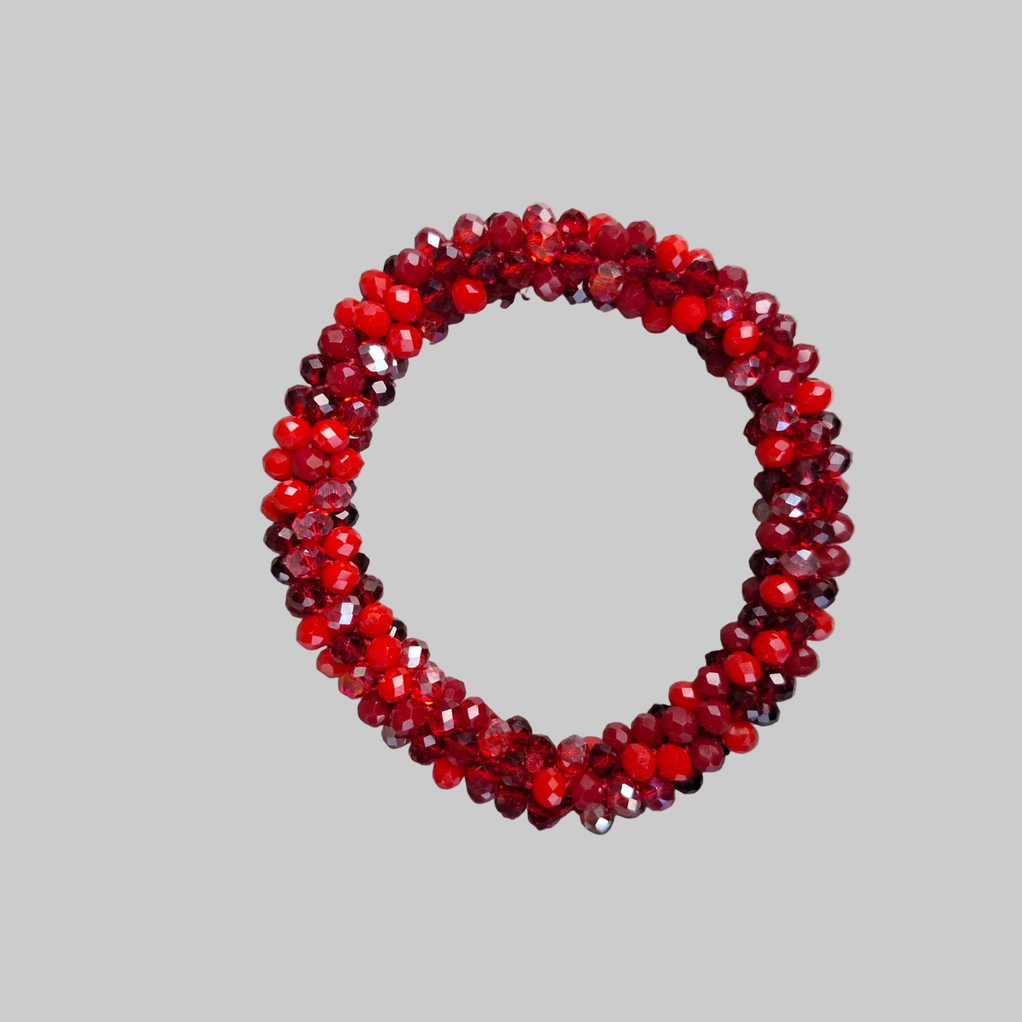 Strasshaarband - Strassarmband in Rot Mix