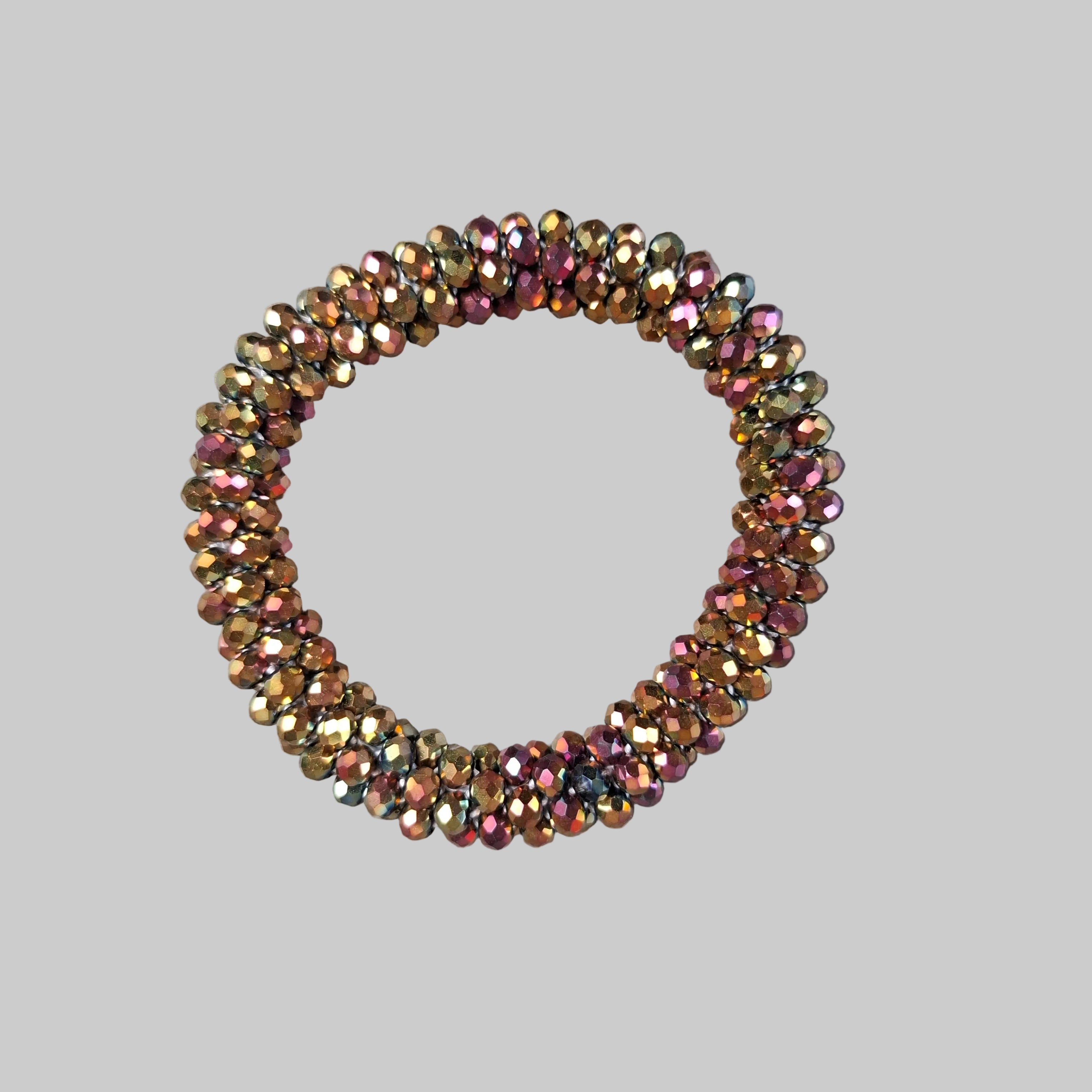 Strasshaarband - Strassarmband in Gold Rosé
