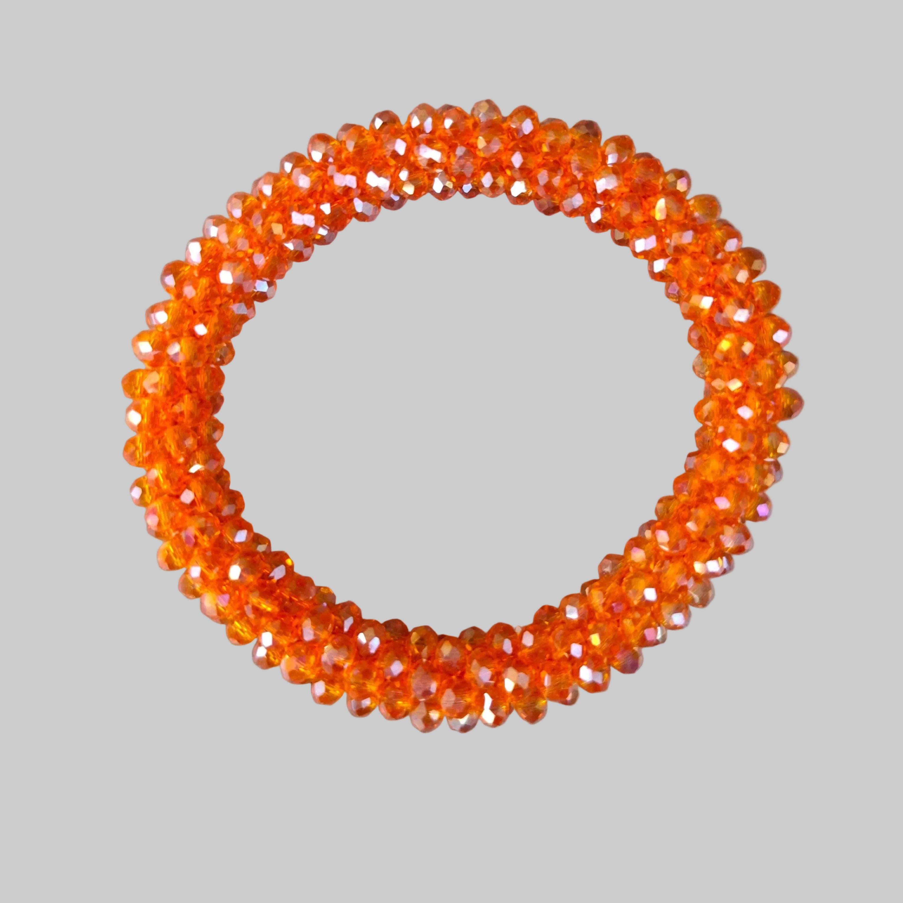 Fascia per capelli con strass - Braccialetto con strass color anguria