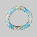 Strasshaarband - Strassarmband in Blau Grün transparent