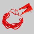rotes Sannes Armband mit Perlen