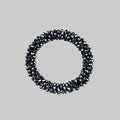 Strasshaarband - Strassarmband in Anthrazit
